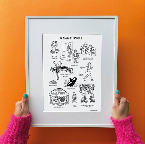 16th Birthday Print *PERSONALISED*