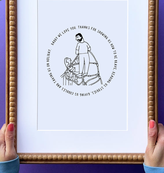Personalised Story About Dad Print