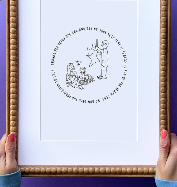 Personalised Story About Dad Print