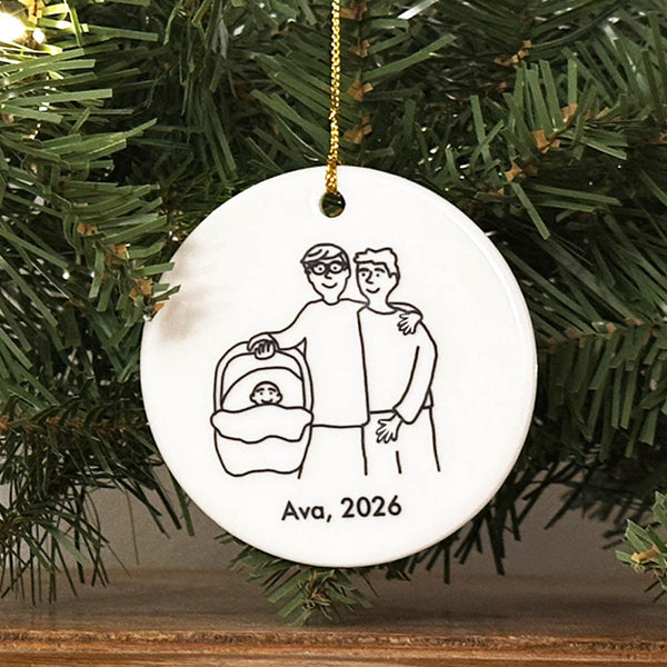 Babies first Christmas personalised tree decoration