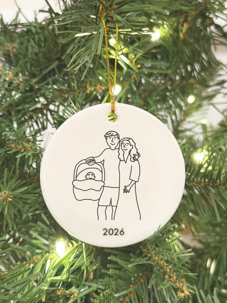 Babies first Christmas personalised tree decoration