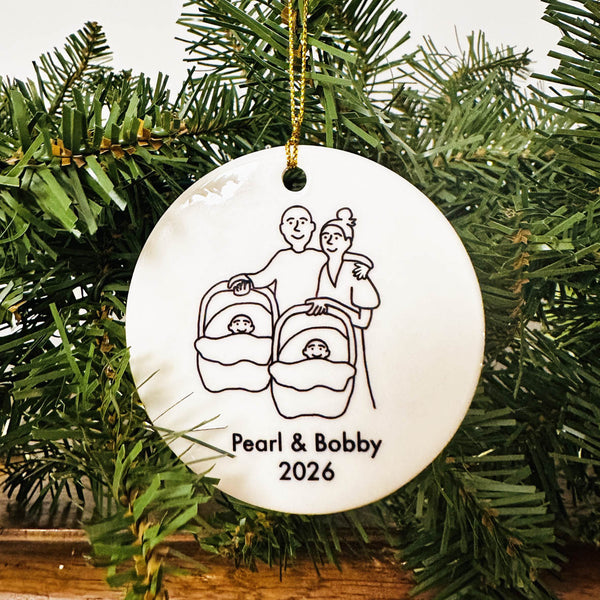 Babies first Christmas personalised tree decoration
