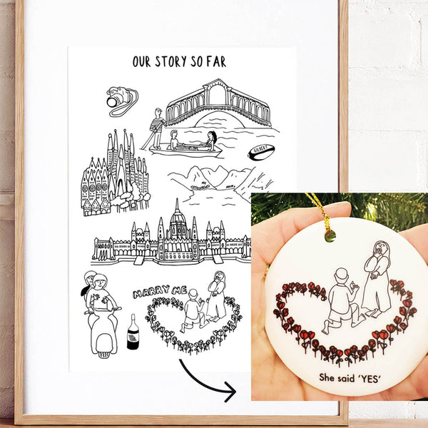 Personalised Portrait Christmas Tree Bauble - Existing Order