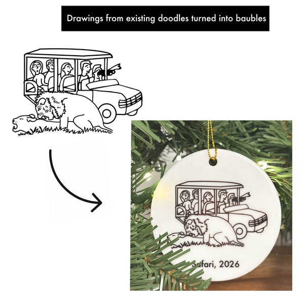 Personalised Portrait Christmas Tree Bauble - Existing Order