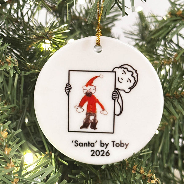 Child's Drawing Christmas Bauble Keepsake