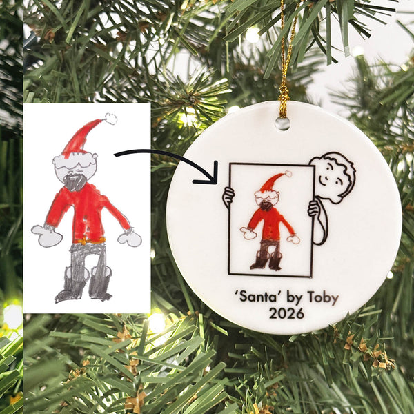 Child's Drawing Christmas Bauble Keepsake