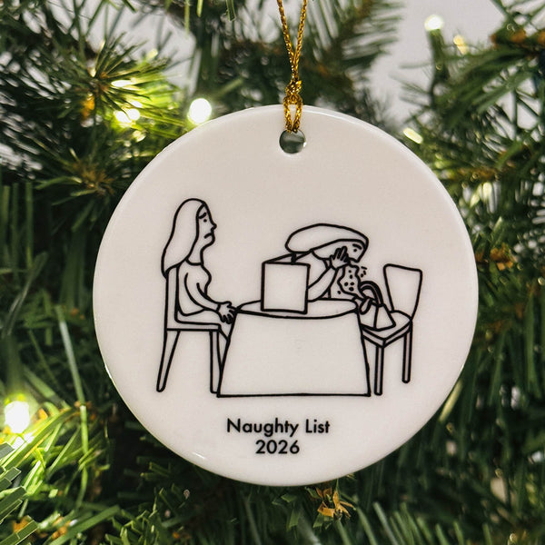 Personalised doodle memory Christmas decoration