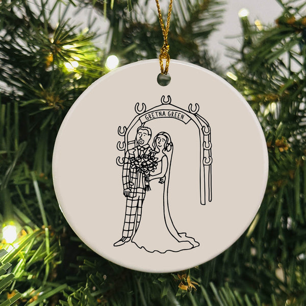 Personalised doodle memory Christmas decoration