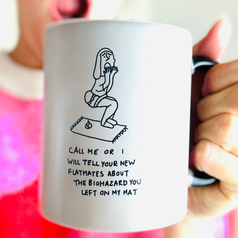 Personalised doodled mug