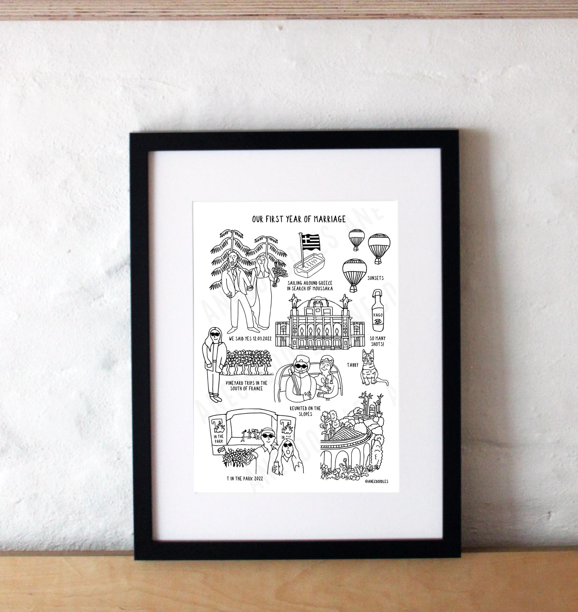 1st Anniversary Print *personalised*